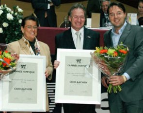 Aachen show organizers Helen Rombach and Frank Kemperman