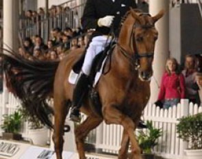 The ubiquitous Wittigs -- in addition to coaching Isabell, Wolfram had horses in both Grand Prix tours, Brigitte in the Special tour