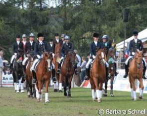 The pony riders gather for the awards