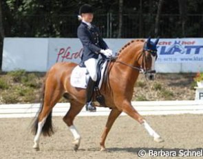 Sanneke Rothenberger & Konrad. Even though she's only fourteen, Sanneke will continue in the Junior division next year -- in Steinfeld, she was the first rider ever to score medals in both the pony and the Junior camp, and to become double-vice-champion