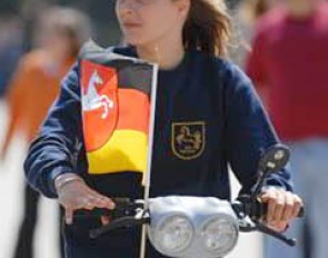 Christin Schütte's younger sister Lena didn't only carry the flag for her champion sister....