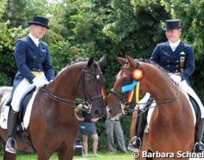 Hayley Beresford on Rhapsodie Queen, Isabell Werth on El Santo