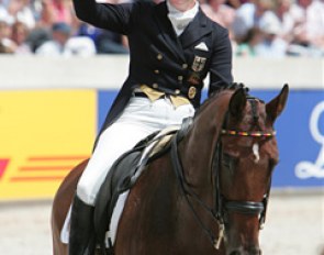 Isabell Werth and Satchmo at the 2008 CDIO Aachen :: Photo © Astrid Appels