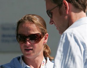 Isabell Werth in discussion with St. Georg journalist Jan Tönjes