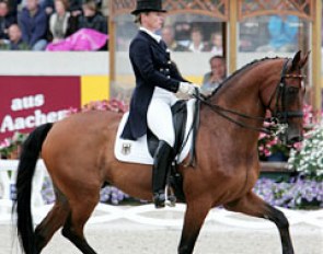 Isabell Werth and Satchmo win the Grand Prix at the 2008 CDIO Aachen :: Photo © Astrid Appels