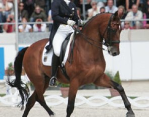 Isabell Werth and Satchmo at the 2008 CDIO Aachen