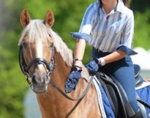 Not competing but training there: Pony Rider Spanish Alexandra Barbancon on Domino Dancing