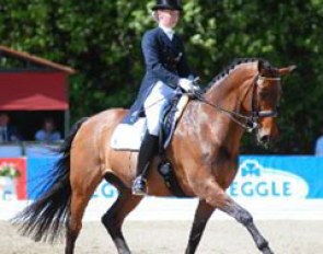 Fabienne Lutkemeier on her mom's Grand Prix horse Amando