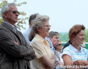 Isabell's dream team: trainer Wittig, sponsor Madeleine Winter-Schulze and her groom.