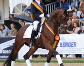 Anna Sophie Fiebelkorn and Imperio win the 2008 Bundeschampionate :: Photo © Barbara Schnell