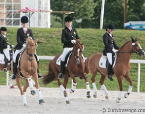 The German gold medal winning pony team at the 2008 European Pony Championships :: Photo © Astrid Appels