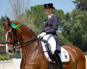 Sanneke Rothenberger on Paso Doble at the 2008 European Junior Riders Championships