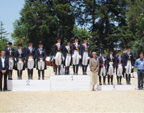 The Junior Riders team podium