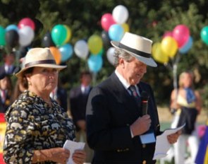 FEI Dressage Committee chairman Mariette Withages and event director Jorge Avilez