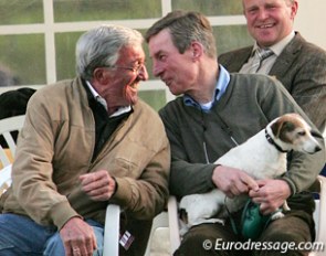 Siegfried Peilicke (left) having a laugh at the 2008 CDI Hagen :: Photo © Astrid Appels
