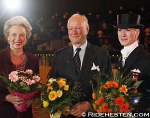 Prince Richard zu Saeyn-Wittgenstein-Berleburg with his wife HRH Benedikte and daughter Princess Nathalie at the 2008 Danish Warmblood Stallion Licensing in Herning :: Photo © Ridehesten