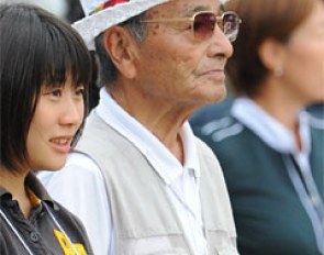 Eizo Osaka, pioneering FEI International Dressage Judge, at the 2008 CDI3* in the city of Miki (JPN), where he attended a special ceremony to celebrate his life’s work after performing his final judging role before his retirement :: Photo © Japan FN