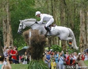 Hinrich Romeike on Marius in the 2008 Olympic cross country :: Photo © Dirk Caremans