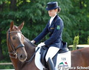 Louisa Luttgen on the Danish bred Oldenburg mare Dreamy