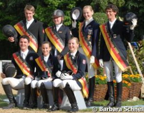 The winners of the 2008 Preis der Besten. For dressage: Sanneke Rothenberger, Louisa Luttgen and Kathleen Keller :: Photo © Barbara Schnell