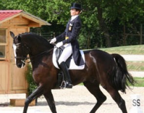 Beatriz Ferrer-Salat and Faberge at the 2008 CDI Ponte de Lima