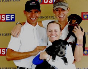 The 2008 U.S. Olympic Dressage Team: Steffen Peters, Debbie McDonald, Courtney King :: Photo © Mary Phelps