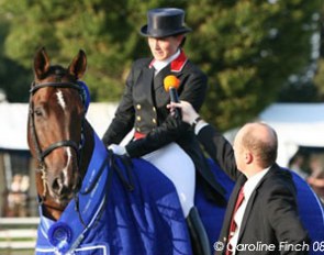 Maria Eilberg gets interviewed on her victory