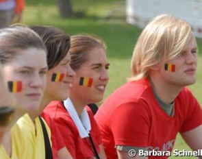 Belgian fans rooting for Vicky Smits