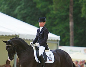 Helen Langehanenberg and Silberaster at the 2008 World Young Horse Championships :: Photo © Astrid Appels