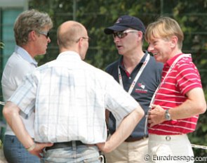 Kyra Kyrklund, Jeroen Devroe, Richard Davison and Wayne Channon have a chat