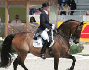 Nathalie Zu Saeyn-Wittgenstein on the centerline to victory