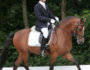 It's great to see more Italian pony riders on the international pony scene but Valerio Andretta's Montana Texass seems needs a medical check up by a vet because the pony looked very uneven! Strange that the judges didn't ring him out.