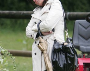 Alexandra Barbancon Mestre's mom Marie Carmen watching her daughter ride