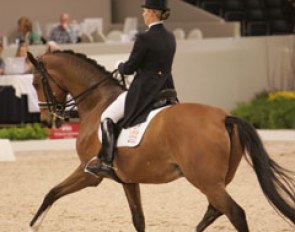 Anne van Uytert-Franssen with former Pavo cup champion Lucky Times (by Goodtimes).