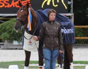 Gina Lutkemeier holding D'Agostino