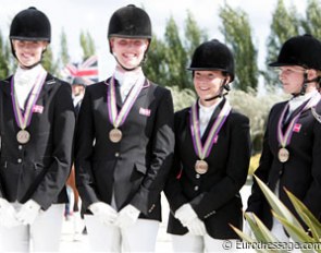 Danish bronze medal winning team: Anne Fabricius Tange, Sofie Hougaard, Sabrina Barnekow, Rikke Lindberg
