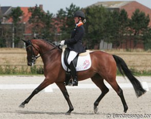 Dana van Lierop and Equestricons Lord Champion at the 2009 European Pony Championships :: Photo © Astrid Appels
