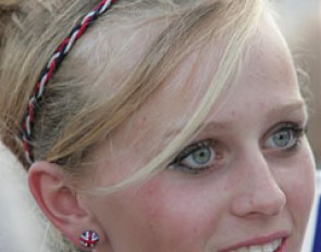 British rider: There is even an eye for detail in the hairband!
