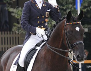 Sanneke Rothenberger and Deveraux OLD at the 2009 European Junior Riders Championships :: Photo © Barbara Schnell
