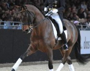 Isabell Werth on her M-level horse horse Don Johnson