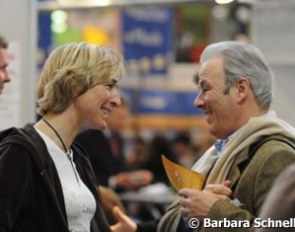 Ingrid Klimke talking to Michael Ripploh
