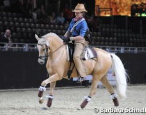Florina Kienbaum and Donnertraum win the Golden Kids Cup at 2009 Equitana :: Photo © Barbara Schnell