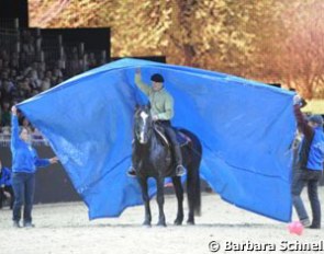 Peter Pfister did some impressive demonstrations of trust between horse and rider