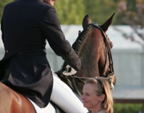 Johannes Augustin and his wife after his ride on Norblin