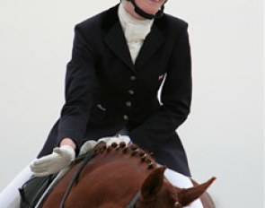 Charlotte Gill's first CDI on European soil. She's riding the 2008 European team bronze medal winning Ferrari