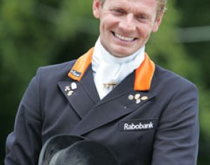 Edward Gal is beaming because he knows he's riding the best Grand Prix horse in the world.