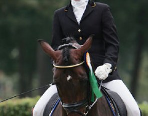 Pernilla Andre-Hokfelt on Wladimir O.A. at the 2009 World Young Horse Championships :: Photo © Astrid Appels