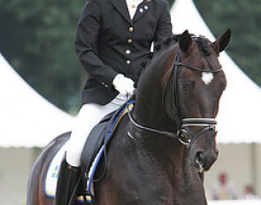 Minna Telde and Hohenstaufen II at the 2009 World Young Horse Championships :: Photo © Astrid Appels