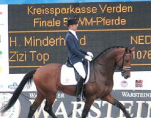 Hans Peter Minderhoud and Zizi Top at the 2009 World Young Horse Championships :: Photo © Astrid Appels