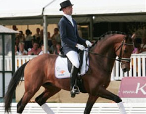 Hans Peter Minderhoud and Zizi Top in the award ceremony